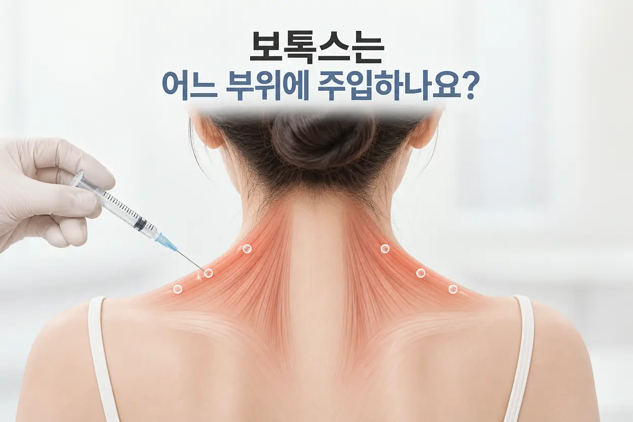 승모근 보톡스 거북목 - 보톡스 주입 부위