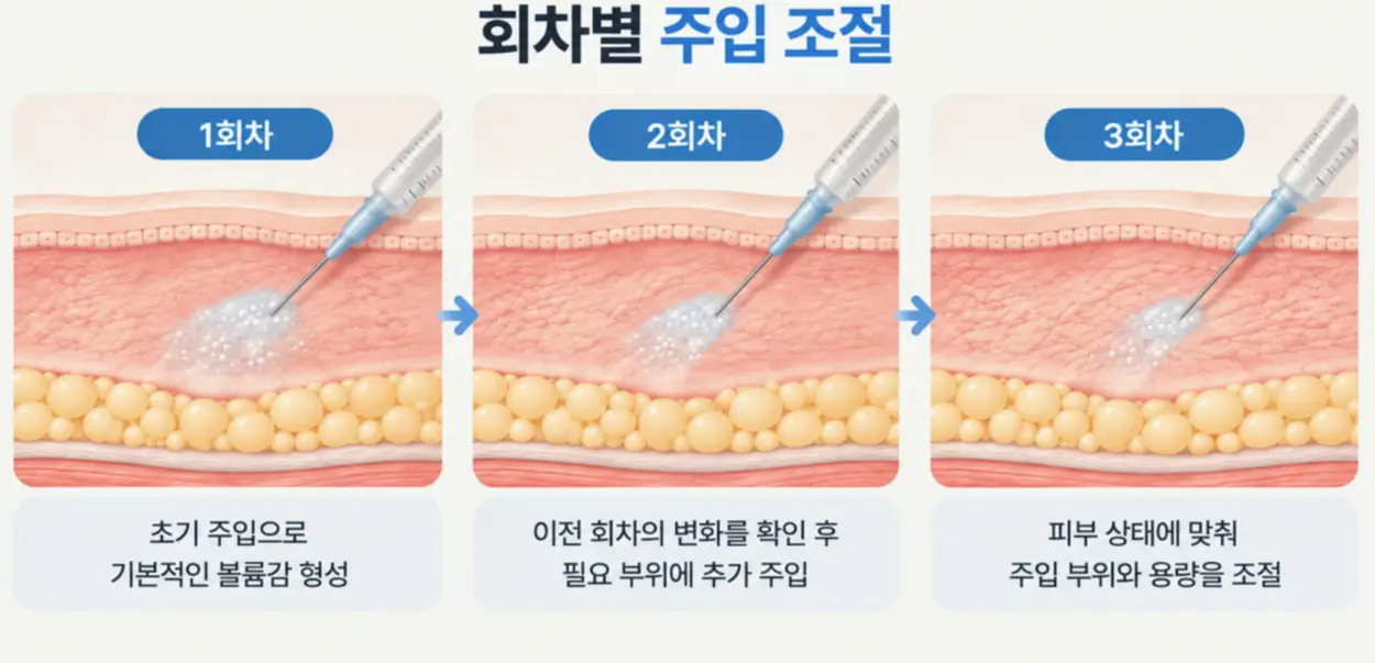 쥬베룩 볼륨 유지기간 관련 횟차