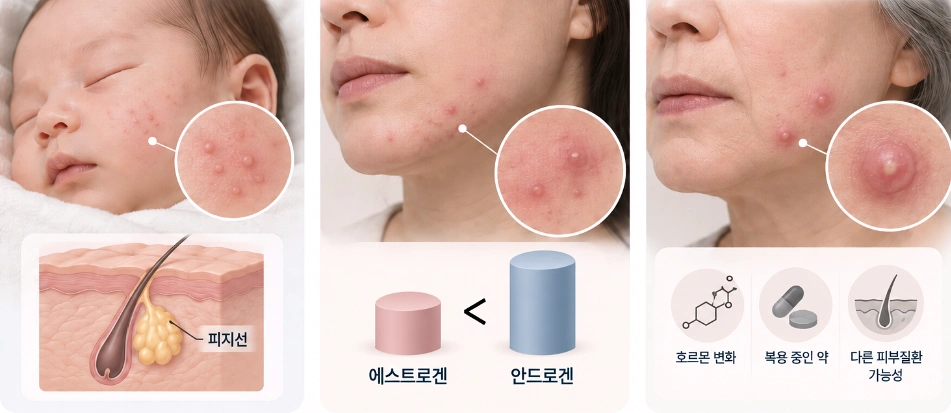 연령과 호르몬 변화에 따라 달라지는 여드름