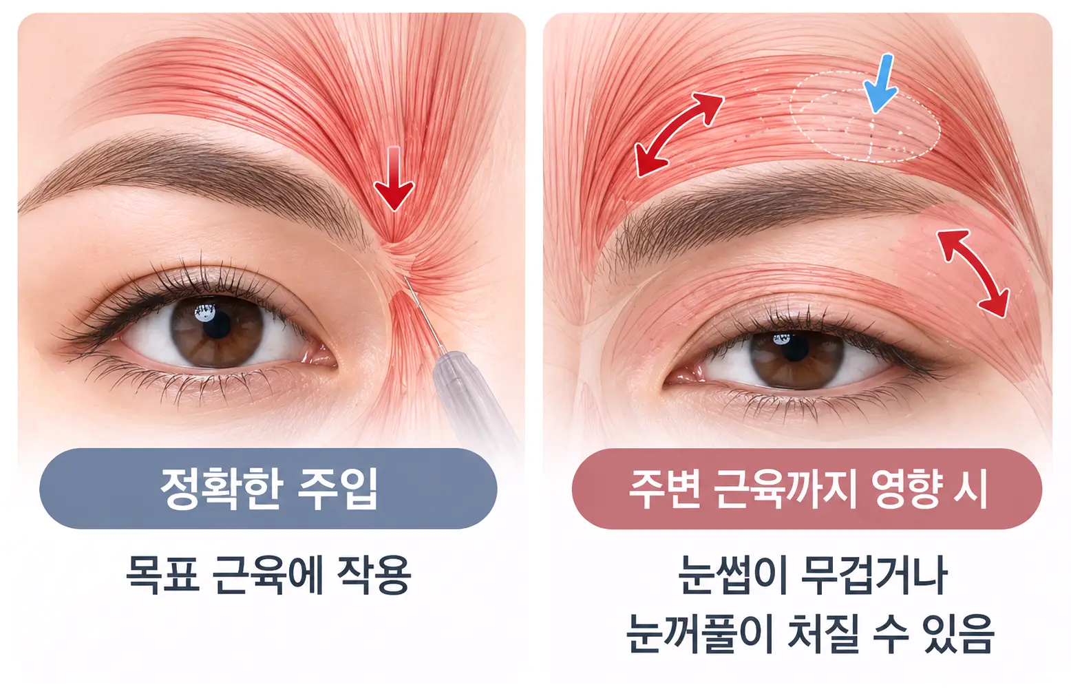 미간주름 보톡스 시 정확한 근육 주입이 중요한 이유