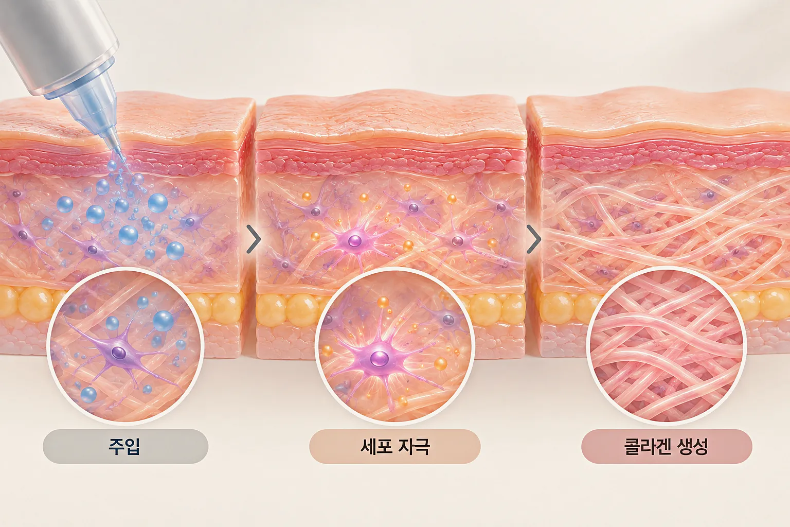 리쥬란힐러 세포 자극으로 콜라겐을 만들어내는 과정