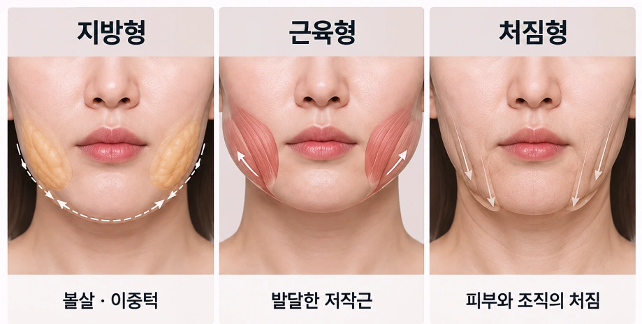 지방·근육·처짐에 따라 달라지는 얼굴선 고민 유형