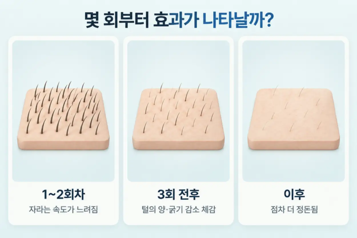 브라질리언 레이저 제모 효과가 나타나는 시점