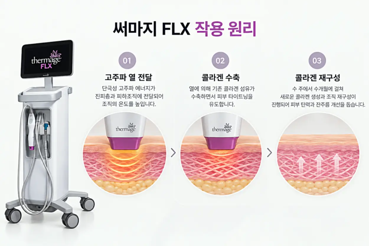 써마지 FLX 시술 원리를 나타내는 이미지