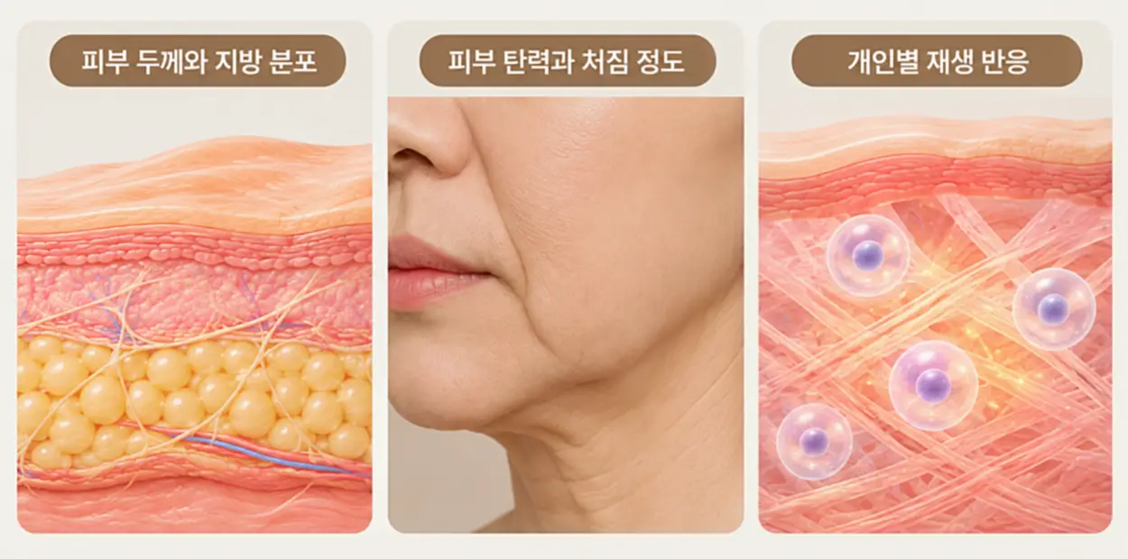 볼뉴머 전후 변화에 개인차가 생기는 이유 3가지를 담은 인포그래픽
