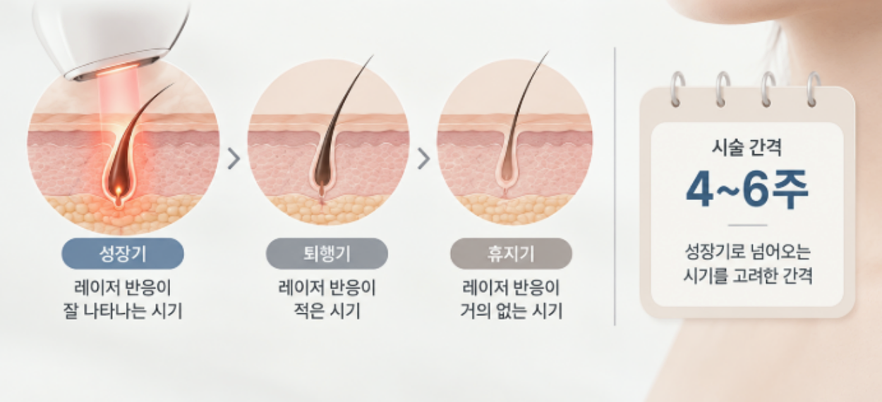 얼굴레이저제모 주기 - 4~6주
