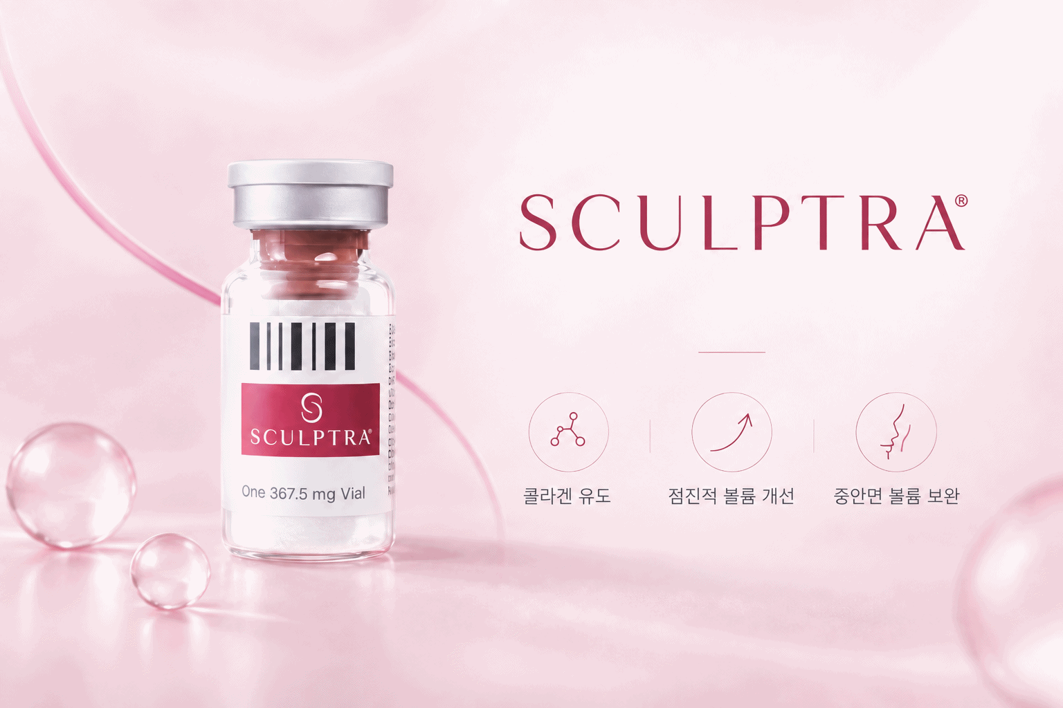 스컬트라의 콜라겐 유도와 점진적 중안면 볼륨 보완 특징