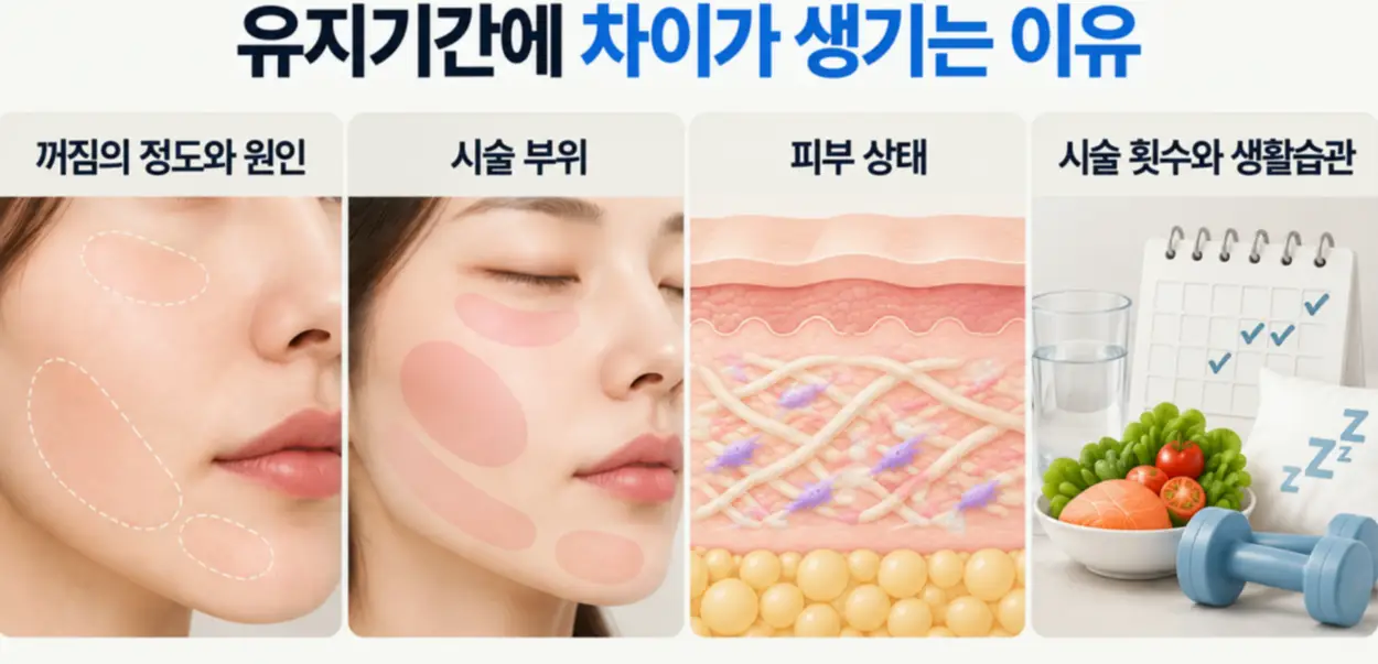 쥬베룩 볼륨 유지기간에 차이가 생기는 이유