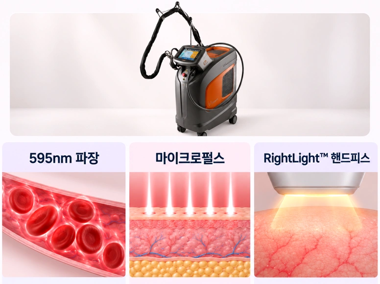 홍조 치료에 활용되는 바스큐 장비의 파장과 핸드피스 특징