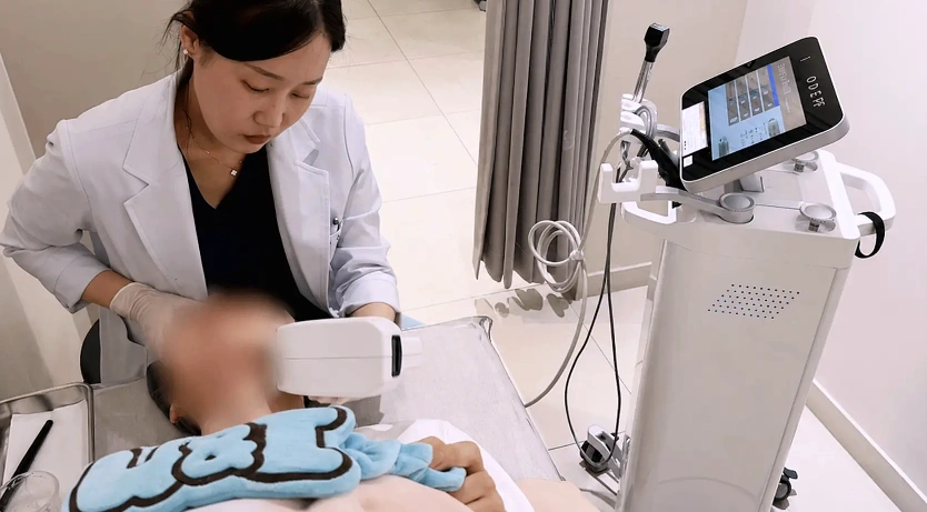 대구 유앤아이의원 장은영 대표원장이 환자에게 인모드 시술을 하는 모습