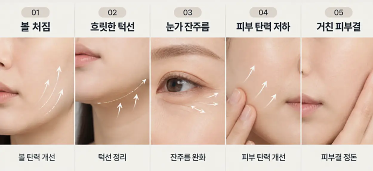 울써마지 효과를 볼 수 있는 얼굴을 나타내는 이미지