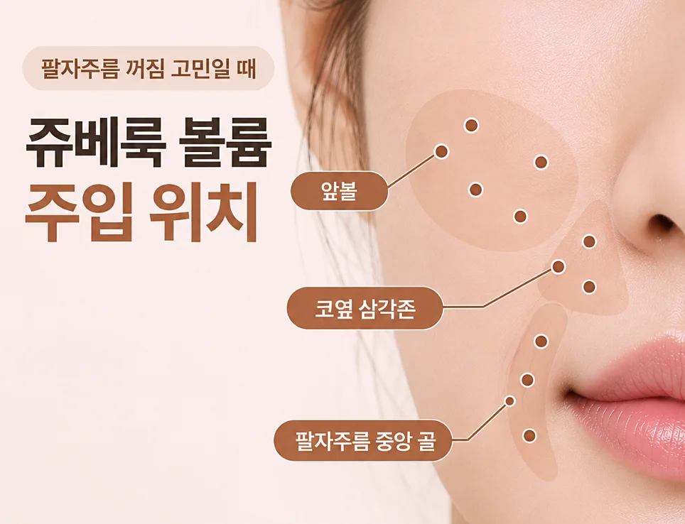 팔자주름 꺼짐 고민일 때 쥬베룩볼륨 주입 위치
